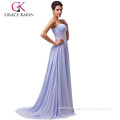 Grace Karin Off Shoulder Chiffon Floor Length Mature Ladies Formal Dress Evening Dress CL6011